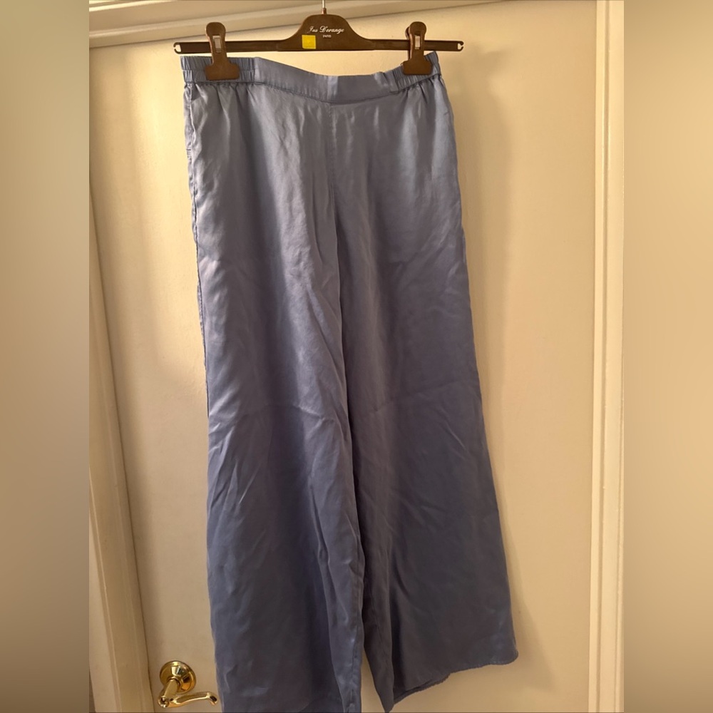 lunya good in bed blue silk pj pants sz s - Picture 3 of 9